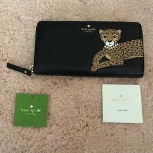 Leopard Kate Spade wallet, brand new